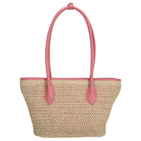 Seidenfelt Savonlinna Tulip - Shopper 33.5 cm (natural straw with pink) - Ansicht 4