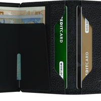 Secrid Vegetable Tanned Slimwallet - Geldbörse RFID 6.8 cm (black black)