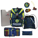 DerDieDas ErgoFlex Light - Schulranzen Set 5tlg. 800g (Neon Crazy)
