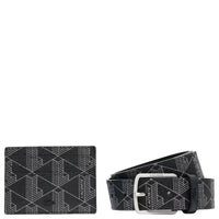 Lacoste The Blend Geschenkset - Kreditkartenetui und Gürtel (palm green, 90 cm)