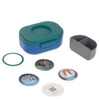 Lässig Style & Snack - Lunchbox (pattern party blue/green)