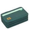 Lässig Triple Pencil Case - Mäppchen 21 cm befüllt (Dunkelgrün Ozean Edition)