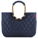 reisenthel shopping loopshopper L - Einkaufstasche mit Bügel 46 cm (frame rhombus midnight gold)