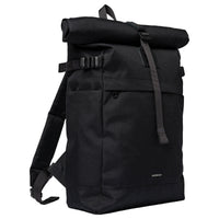 Sandqvist Icon Rolltop - Rucksack M 14" 60 cm (black/ black with black leather) - Ansicht 2