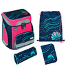 Scooli EasyFit Glow DIN - Schulranzen Set 5tlg. (Dotty Dolphin)