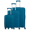 Travelite Pacific - 4-Wheel Trolley Set 3pc. (petrol)