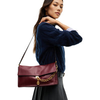 Tommy Hilfiger Crest Leather Conv. Shoulder Bag - Schultertasche (oxblood)