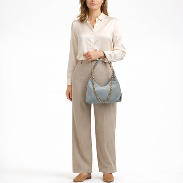 Seidenfelt Huuvari Hobo - Schultertasche (denim in blue) - Ansicht 7