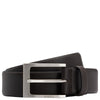 BOSS Barnabie - Leather Belt with Pin Buckle 3.5 cm (Color: dark brown, Length: 115 cm)