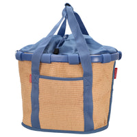 KLICKfix reisenthel Bikebasket 15 - Lenkerkorb 35 cm (raffia blue)