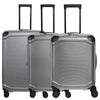 Travelite Millennium - 4-Wheel Trolley Set 3pcs. erw. (silver)