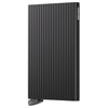 Secrid Cardprotector Fluted - Credit Card Holder 6cc 10.2 cm RFID (black+)