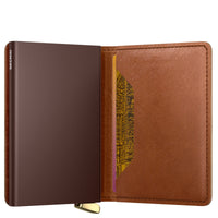 Secrid Slimwallet Emboss Lines - Kreditkartenetui 6cc 10.2 cm RFID (cognac+) - Ansicht 5