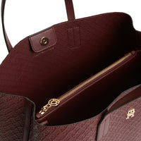 Tommy Hilfiger Icon Satchel Mono - Henkeltasche 38 cm (oxblood)