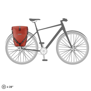 Ortlieb Back-Roller Plus CR - Hinterradtasche QL2.1 (2x20L) 42 cm (salsa-dark chili) - Ansicht 8