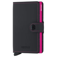 Secrid Matte Miniwallet - Geldbörse RFID 6.5 cm (black-fuchsia)