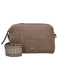 abro Kaia Raffia - Umhängetasche 21 cm (siena)