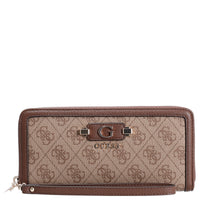 Guess Lindsey SLG Large Zip - Geldbörse 12cc 21 cm (latte logo)