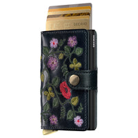 Secrid Miniwallet Stitch Floral - Kreditkartenetui 6cc 10.2 cm RFID (black+) - Ansicht 2