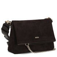 BOSS Women Yelena Flap Crossbody - Umhängetasche (dark brown)