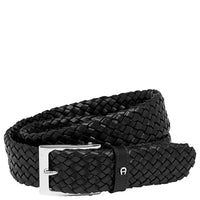 Aigner Business Belt - Gürtel 35 mm Flechtgürtel Leder (black, 115)