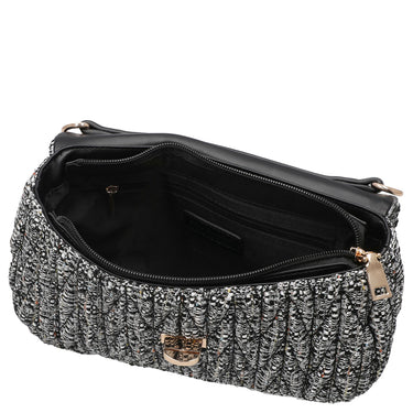 Seidenfelt Floro - Umhängetasche 24 cm (black&white) - Ansicht 6