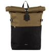 Sandqvist Icon Rolltop - Backpack M 14" 60 cm (dawn green with dark brown leather)