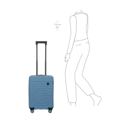 Brics BY Ulisse - 4-Rollen-Kabinentrolley 55 cm (grey blue) - Ansicht 8