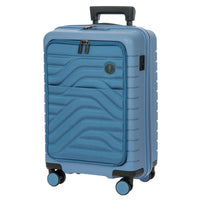 Brics BY Ulisse - 4-Rollen-Kabinentrolley mit Vortasche 55 cm erw. USB (grey blue) - Ansicht 2