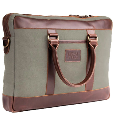 Buckle & Seam Venture Canvas - Aktentasche 16" 40 cm (grün) - Ansicht 2
