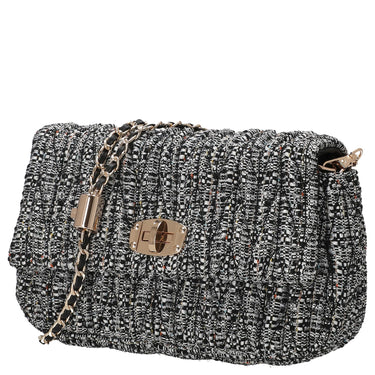 Seidenfelt Floro - Umhängetasche 24 cm (black&white) - Ansicht 2