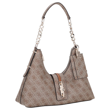 Guess Yvonne Logo Hobo - Schultertasche 32 cm (latte logo) - Ansicht 5