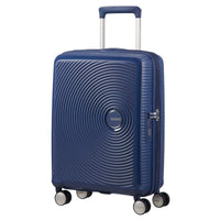 American Tourister Soundbox - 4-Rollen-Kabinentrolley 55 cm erw. (blau)