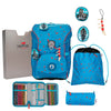 DerDieDas ErgoFlex Easy Exklusiv Superflash - School Backpack Set 5 pcs. 950g (Blue Ice)