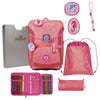DerDieDas ErgoFlex Easy Exklusiv Superflash - School Backpack Set 5 pcs. 950g (Coral Reef)