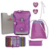 DerDieDas ErgoFlex Easy - School Backpack Set 5tlg. 950 g (Purple Unicorn)