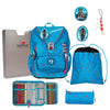 DerDieDas ErgoFlex Light Exklusiv Superflash - School Backpack Set 5tlg. 800g (Blue Ice)