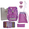 DerDieDas ErgoFlex Light - School Backpack Set 5pcs. 800g (Purple Unicorn)