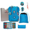 DerDieDas ErgoFlex Tiny Exklusiv Superflash - School Backpack Set 5 tlg. 900g (Blue Ice)