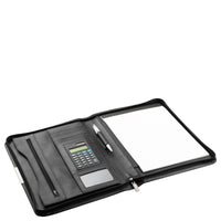 D&N Easy Business  - Schreibmappe feingenarbtes  PU 35 cm Rechner (schwarz) - Ansicht 2