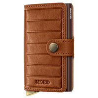 Secrid Miniwallet Emboss Lines - Kreditkartenetui 6cc 10.2 cm RFID (cognac+)