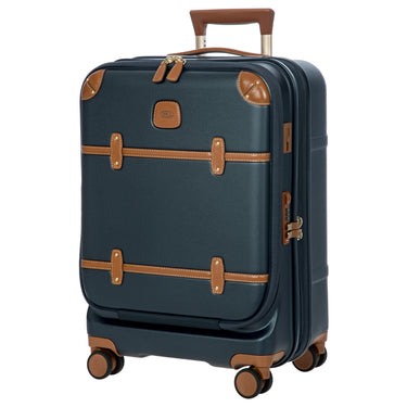 Brics Bellagio - 4-Rollen-Kabinentrolley mit Vortasche 55 cm erw. recycelt (blue/tan) - Ansicht 5