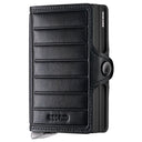 Secrid Twinwallet Emboss Lines - Kreditkartenetui 12cc 10.2 cm RFID (black+)