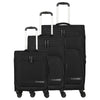 Travelite Kick Off - 4-Rollen-Trolley Set 3tlg. (black)