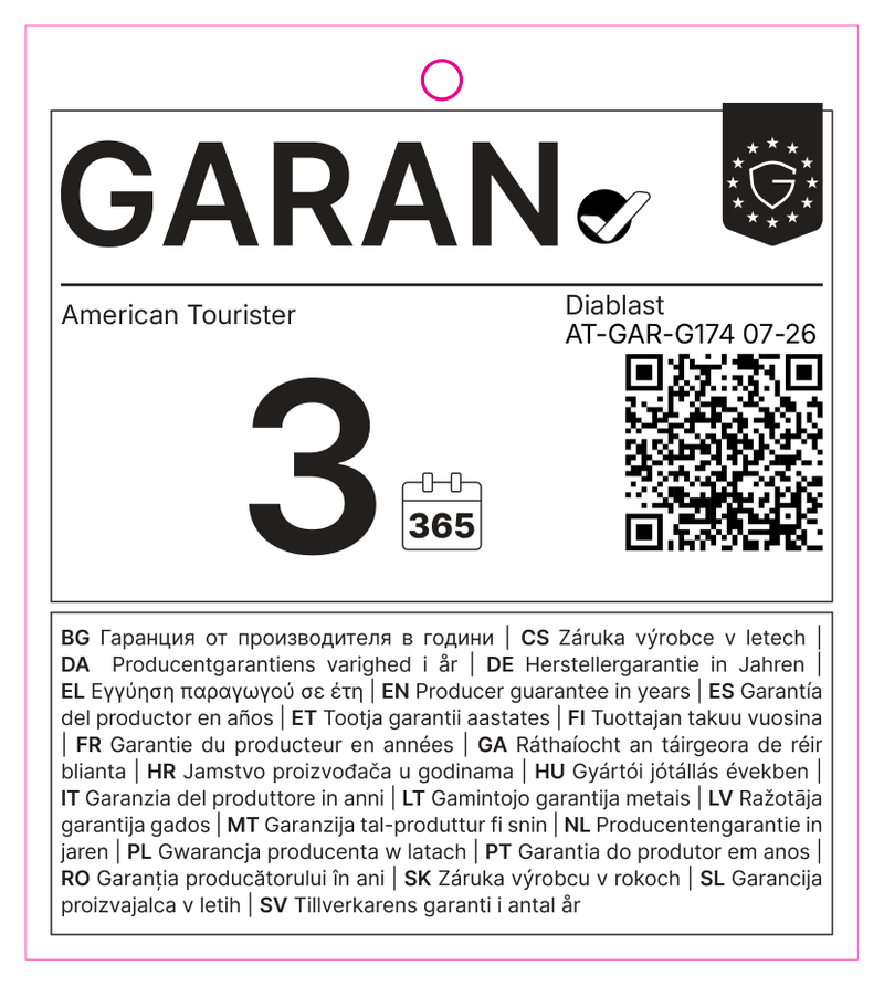 EU-GARAN-Label: Herstellergarantie in Jahren: 3.0 – American Tourister