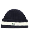 Lacoste Unisex Beanie - Ribbed Wool Hat (navy blue/flour)