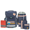 Lässig School Set Slim Unique - School Backpack Set 7pcs. (Navy)