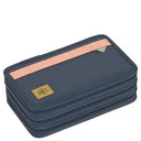 Lässig Triple Pencil Case - Mäppchen 21 cm befüllt (Dunkelblau Ozean Edition)