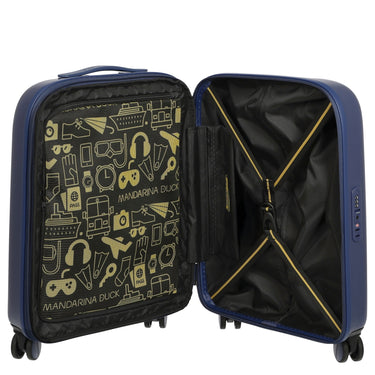 Mandarina Duck Logoduck+ - 4-Rollen-Kabinentrolley 52 cm erw. (deep blue) - Ansicht 6