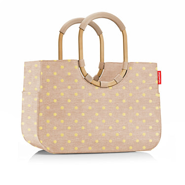 reisenthel shopping loopshopper L - Einkaufstasche mit Bügel 46 cm (frame metallic dots coffee) - Ansicht 2